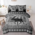 thumbnail image 1 of Castle Fairy Adults Deer Bedding Comforter Set,Geometric Plaid Aztec Full Bedding Set, 1 of 8