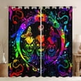 thumbnail image 1 of Castle Fairy Adults Female Men Abstract Gradient Skull Black Out Curtains,Bohemian Starry Sky Curtains Pack of 2 (42x63 Each),Gothic Style Animal Bedroom Curtains,Ultra Soft Home Decor, 1 of 6