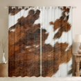 thumbnail image 1 of Castle Fairy Adults Female Men Farmhouse Cow Print Black Out Curtains,Brown White Curtains Pack of 2 (42x63 Each),Rustic Western Animal Cattle Bedroom Curtains,Microfiber Bedroom Decor, 1 of 6