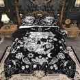 thumbnail image 1 of Castle Fairy Adults Female Men Gothic Flowers Skull Bedding Comforter Set 2pcs,Bohemian Starry Sky Twin Comforter Sets Microfiber,Exotic Style Breathable Bedding Set,Ultra Soft Home Decor,Reversible, 1 of 8