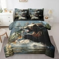 thumbnail image 1 of Castle Fairy Adults Female Men Safari Bear Big Bass Fish Twin Bedding Sets 7-Piece,Woodland Animal Jungle Wildlife Bedding Comforter Set Microfiber,Fishing And Hunting Breathable Sheet Sets, 1 of 8