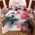 thumbnail image 1 of Castle Fairy Adults Oriental Cherry Blossom Twin Comforter Sets,Japanese Style Bedding Set, 1 of 8