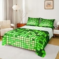 thumbnail image 1 of Castle Fairy Adults Pixelated Blocks Miners Twin Sheet Sets,Futuristic Cubes Bedding, 1 of 7