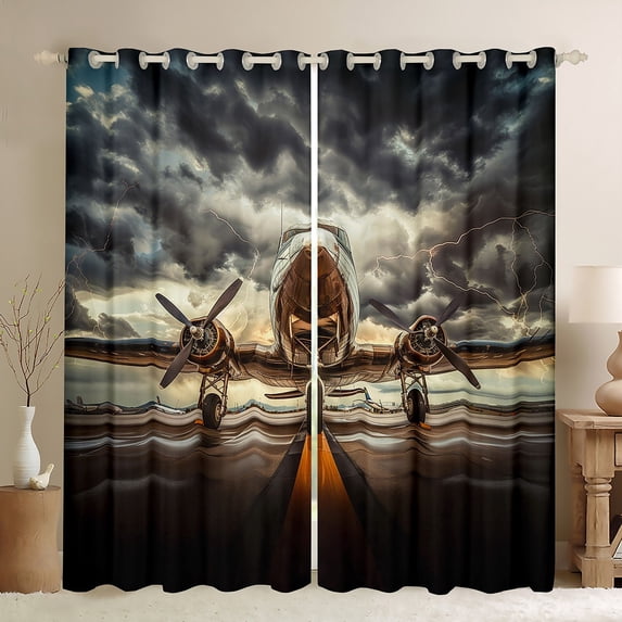 Castle Fairy Airplane Curtains Pack of 2 (42x84 Each),Transportation Curtains Blackout
