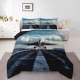 thumbnail image 1 of Castle Fairy Airplane Helicopter Queen Comforter Set,Transportation Bedding Comforter Set, 1 of 8