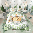 thumbnail image 1 of Castle Fairy Alphabet R 7pcs Bedding Comforter Set for Child,Kawaii Wildlife Queen Bedding Sets Super Cozy,Botanical Plants Queen Sheet Sets,Ultra Soft Home Decor, 1 of 8