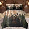 thumbnail image 1 of Castle Fairy Animal Bear Bedding Comforter Set 7 Pieces for Kids Teens Adults,Woodland Wildlife Full Bedding Set Lightweight,Smoky Jungle Fitted Sheet Flat Sheet,Luxury Bedroom Decor,Reversible, 1 of 8