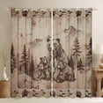 thumbnail image 1 of Castle Fairy Animal Bear Curtains Pack of 2 (42x84 Each) for Kids Teens Adults,Woodland Wildlife Curtains Blackout,Hunting Theme Bedroom Curtains,Vintage Bedroom Decor, 1 of 6