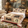 thumbnail image 1 of Castle Fairy Animal Bear Deer Queen Sheets 4 Pieces,Rutic Jungle Wildlife Queen Sheet Sets,Tan Cream Maroon,1 Fitted Sheet, 1 Flat Sheet and 2 Pillowcases, 1 of 6