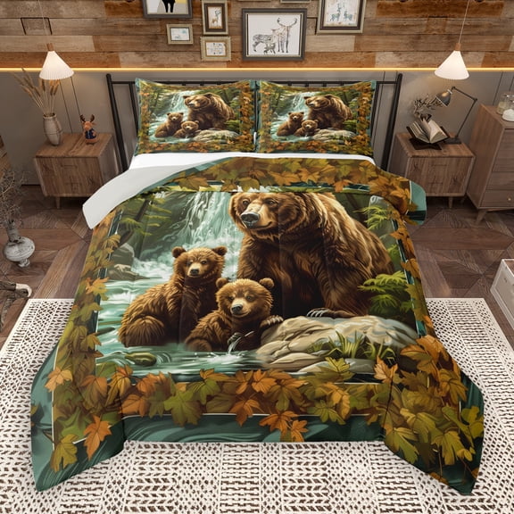 Castle Fairy 3-Piece Queen Bear Tree Bedding Comforter Set