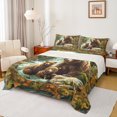 thumbnail image 1 of Castle Fairy Animal Bears 4 Pieces Queen Sheet Sets for Boys Teens Men,Tree Leaves Ultra Soft Flat Sheet,Woodland Wildlife Queen Fitted Sheet,Luxury Bedroom Decor, 1 of 7