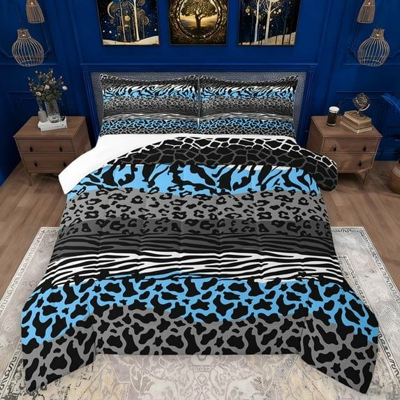Castle Fairy 2-Piece Twin Size Comforter Set, Cheetah and Zebra Animal Print