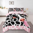 thumbnail image 1 of Castle Fairy Animal Cow Bedding Comforter Set 2pcs for Boys Girls,Rustic Farmhouse Twin Comforter Sets Microfiber,Cattle Print Breathable Bedding Set,Breathable Home Decor,Reversible, 1 of 8