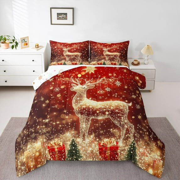 Castle Fairy Animal Deer 3-Piece Full Comforter Set