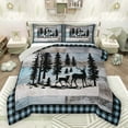 thumbnail image 1 of Castle Fairy Animal Deer Bedding Comforter Set 2pcs for Children Teens Adults,Vintage Lodge Cabin Twin Comforter Sets Microfiber,Woodland Wildlife Breathable Bedding Set,Microfiber Bedroom Decor, 1 of 8