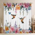 thumbnail image 1 of Castle Fairy Animal Hummingbird Butterfly Curtains Pack of 2 (42x84 Each) for Children Teens Adults,Floral Flowers Blossoms Curtains Blackout,Spring Garden Bedroom Curtains,Microfiber Bedroom Decor, 1 of 6