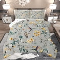thumbnail image 1 of Castle Fairy Animal Hummingbird Queen Comforter Set,Chic Flowers Bedding Comforter Set, 1 of 8