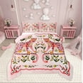 thumbnail image 1 of Castle Fairy Animal Leopard 2pcs Bedding Comforter Set,Pink Green Twin Comforter Sets,Chic Flower Breathable Bedding Set,Microfiber Teens Bedroom Decor,Reversible, 1 of 8