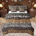 thumbnail image 1 of Castle Fairy Animal Leopard Cheetah Zebra Print Twin Bedding Sets 7-Piece for Kids Teens Adults,Abstract Stripes Lines Bedding Comforter Set Microfiber,Vintage Aesthetic Breathable Sheet Sets, 1 of 7