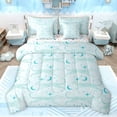 thumbnail image 1 of Castle Fairy Animal Leopard Twin Bedding Sets 7-Piece for Boys Girls,Moon Stars Print Bedding Comforter Set Microfiber,Abstract Jungle Wildlife Breathable Sheet Sets,Ultra Soft Home Decor,Reversible, 1 of 8