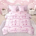 thumbnail image 1 of Castle Fairy Animal Leopard Twin Bedding Sets 7-Piece for Boys Girls,Moon Stars Print Bedding Comforter Set Microfiber,Abstract Jungle Wildlife Breathable Sheet Sets,Ultra Soft Home Decor,Reversible, 1 of 8
