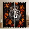 thumbnail image 1 of Castle Fairy Animal Lion Black Out Curtains for Female Men Women,Autumn Maple Leaves Curtains Pack of 2 (42x63 Each),Jungle Wildlife Bedroom Curtains,Super Cozy Room Decor, 1 of 6