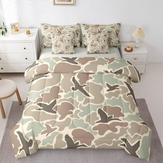 Castle Fairy Animal Mallard Bedding Comforter Set,Fishing And Hunting Queen Bedding Sets