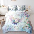 thumbnail image 1 of Castle Fairy Animal Owl Twin Bedding Sets,Chic Floral Flowers Bedding Comforter Set, 1 of 8