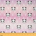 thumbnail image 1 of Castle Fairy Animal Panda Fabric by the Yard 1 Yard For Children,Black Pink Home Decor Fabric by the Yard,Kawaii Wildlife Room Decor Fabric by the Yard,Breathable Gradient Home Decor, 1 of 6