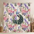 thumbnail image 1 of Castle Fairy Animal Peacock Black Out Curtains for Teens Female Girls,Chic Floral Flower Curtains Pack of 2 (42x63 Each),Vintage Aesthetic Bedroom Curtains,Ultra Soft Home Decor, 1 of 6