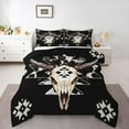 thumbnail image 1 of Castle Fairy Animal Print Aztec Twin Comforter Sets,Western Bull Skull Bedding Set, 1 of 8