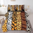 thumbnail image 1 of Castle Fairy Animal Print Patchwork Bedding Comforter Set,Vintage Queen Bedding Sets, 1 of 8