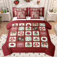 thumbnail image 1 of Castle Fairy Animal Red Sparrow Bedding Comforter Set 7-Piece for Teens Adults,Geometric Pladi King Bedding Sets,Merry Christmas Ultra Soft Bed Sheets,Luxury Bedroom Decor,Reversible, 1 of 8