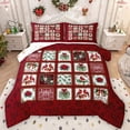 thumbnail image 1 of Castle Fairy Animal Red Sparrow Full Size Comforter Sets 3-Piece for Teens Adults,Geometric Pladi Bedding Comforter Set,Merry Christmas Lightweight Bedding Sets,Luxury Bedroom Decor,Reversible, 1 of 8