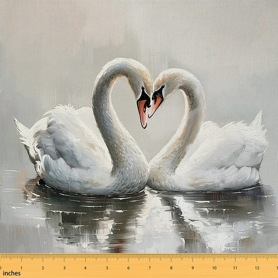 Castle Fairy Animal Swan Fabric by the Yard 3 Yard,Valentine'S Day Fabric for Sewing,Romantic Vintage Room Decor Fabric by the Yard,Microfiber Teens Bedroom Decor