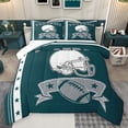 thumbnail image 1 of Castle Fairy 3-Piece Queen Size Comforter Set - Football Sports Print, 1 of 8