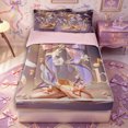 thumbnail image 1 of Castle Fairy Ballet Dance Initial B Zipper Twin Comforter Sets with Fitted Sheet and 2 Pillowcases,Pearl Bow Accent Zipper Bedding Set,Soft Lavender Rose,4-Piece, 1 of 6