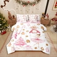 thumbnail image 1 of Castle Fairy Ballet Girl 7-Piece King Kids’ Christmas Tree Gingerbread Man Ultra Soft Bedding Comforter Set, 1 of 8