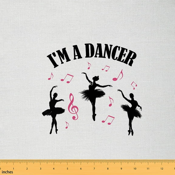 Castle Fairy Ballet Girl Fabric by the Yard 1 Yard,Dance Theme Home Decor Fabric by the Yard,Music Melody Room Decor Fabric by the Yard,Super Cozy Room Decor