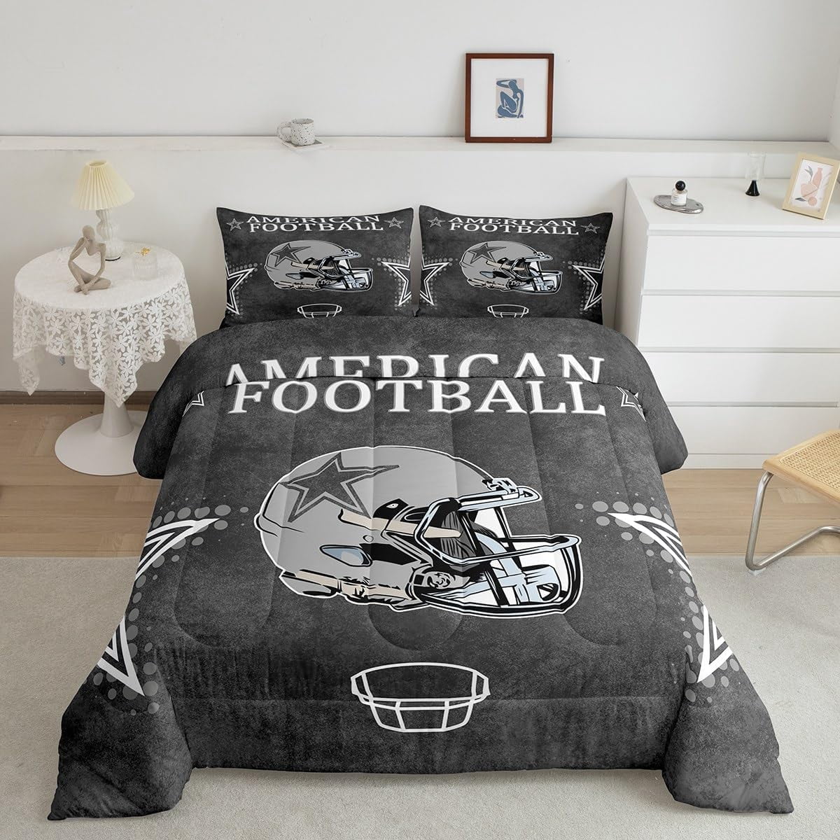 Erosebridal Baseball Theme Comforter Set Queen Size – Sports Bedding Duvet Insert For Boys, Teens, Man Cave