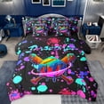 thumbnail image 1 of Castle Fairy Baseball Gamer Bedding Comforter Set,Abstract Splash Queen Bedding Sets, 1 of 8