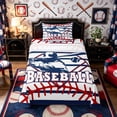 thumbnail image 1 of Castle Fairy Baseball Gamer Twin Sheets 3pcs, Sport Theme Stripes Bedding, Red Navy,1 Fitted Sheet, 1 Flat Sheet and 1 Pillowcase, 1 of 6