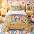 thumbnail image 1 of Castle Fairy Baseball Ice Cream Print Twin Comforter Sets 2pcs, Sport Theme Bedding Set, Blue Pink Yellow,1 Comforter and 1 Pillowcase, 1 of 6