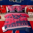 thumbnail image 1 of Castle Fairy Baseball Print Boy Girl Bedding Comforter Set 7 Pieces,Sport City Full Bedding Set Lightweight,Ball Gaming Fitted Sheet Flat Sheet,Super Cozy Room Decor,Reversible, 1 of 8