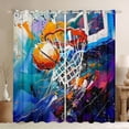 thumbnail image 1 of Castle Fairy Basketball Print Black Out Curtains for Boys Girls,Hippie Graffiti Splash Curtains Pack of 2 (42x63 Each),Sport Gamer Bedroom Curtains,Super Cozy Room Decor, 1 of 6