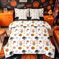 thumbnail image 1 of Castle Fairy Basketball Print King Bedding 7pcs, Sport Stars Print King Bed in a Bag, White Orange Black,Black Reversible, 1 of 7