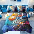 thumbnail image 1 of Castle Fairy Basketball Print Twin Bedding Sets 7-Piece for Boys Girls,Hippie Graffiti Splash Bedding Comforter Set Microfiber,Sport Gamer Breathable Sheet Sets,Super Cozy Room Decor,Reversible, 1 of 8