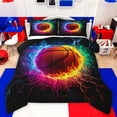 thumbnail image 1 of Castle Fairy Basketball Sport Full Size Comforter Sets,Flame Lightning Bedding Sets, 1 of 8