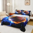 thumbnail image 1 of Castle Fairy Basketball Sport Twin Sheet Sets for Female Men,Flame Lightning Bedding, 1 of 7