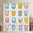 thumbnail image 1 of Castle Fairy Bear Astronaut Curtains Pack of 2 (42x84 Each),Galaxy Curtains Blackout, 1 of 6